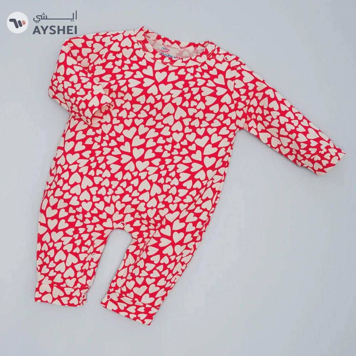 Babyqlo Hearts Galore: Pure Cotton Romper with Heart Prints for Baby Girls-4-4