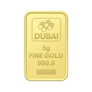 Dubai Gold 5 Grams Pure 999.9 Fine Gold Bar - Variable Design