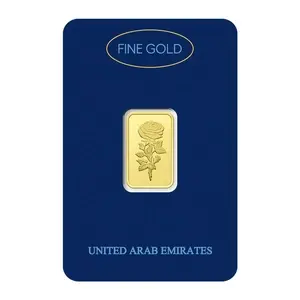 Dubai Gold 5 Grams Pure 999.9 Fine Gold Bar - Variable Design
