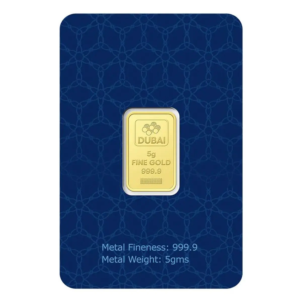 Dubai Gold 5 Grams Pure 999.9 Fine Gold Bar - Variable Design-1-1