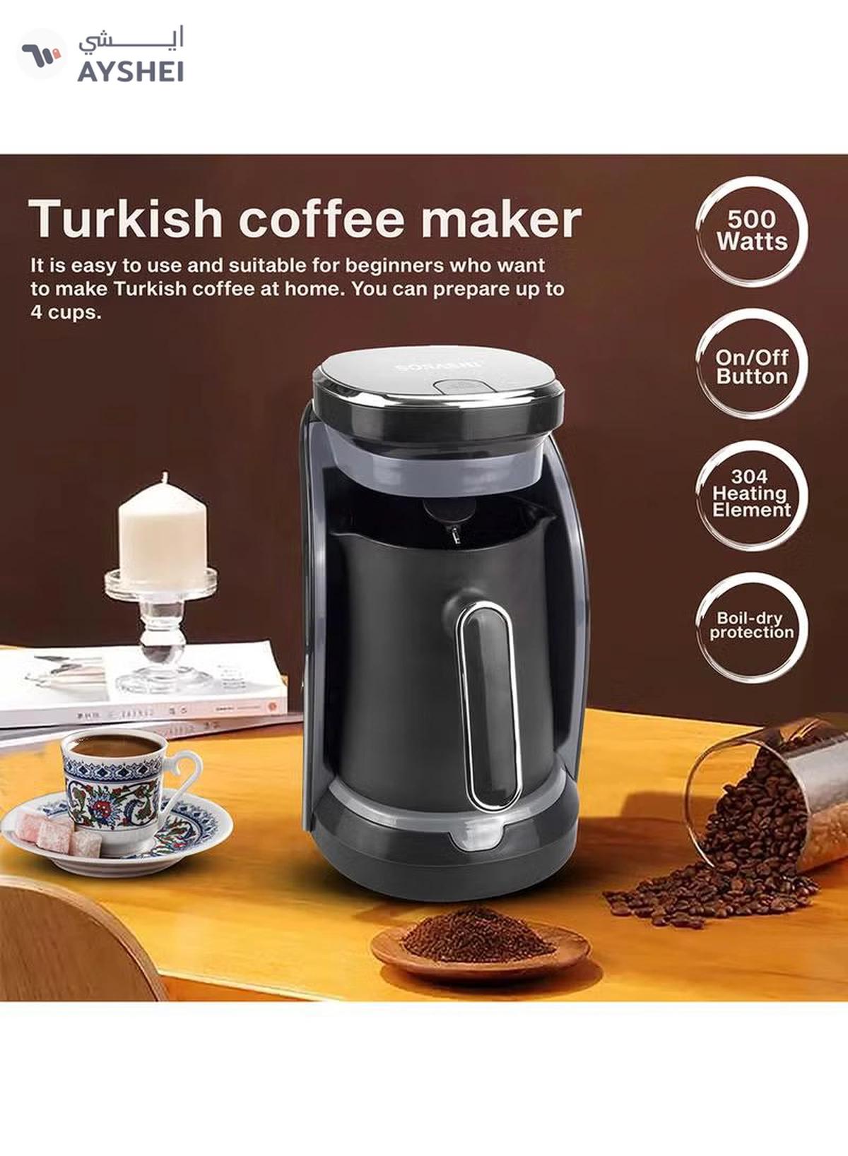 SONASHI Turkish Coffee Maker Up To 4 Cups Turkish Coffee Machine-4-4