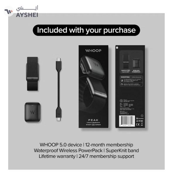 Whoop Peak – 12-Month Membership – 5.0 Health and Fitness Wearable