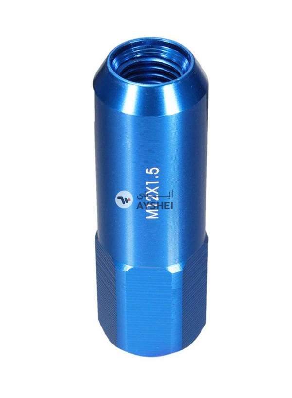 Generic 20-Piece 60Mm M12X1.5 Blue Aluminum Extended Tuner Lug Nuts For Wheels/Rims Part
