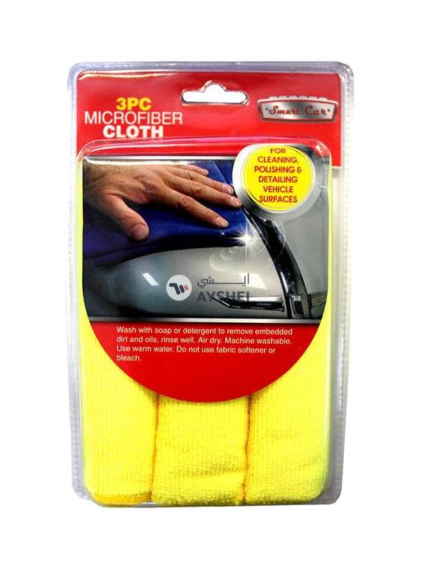 SMART CAR Pack Of 3 Microfiber Cleaning Cloth