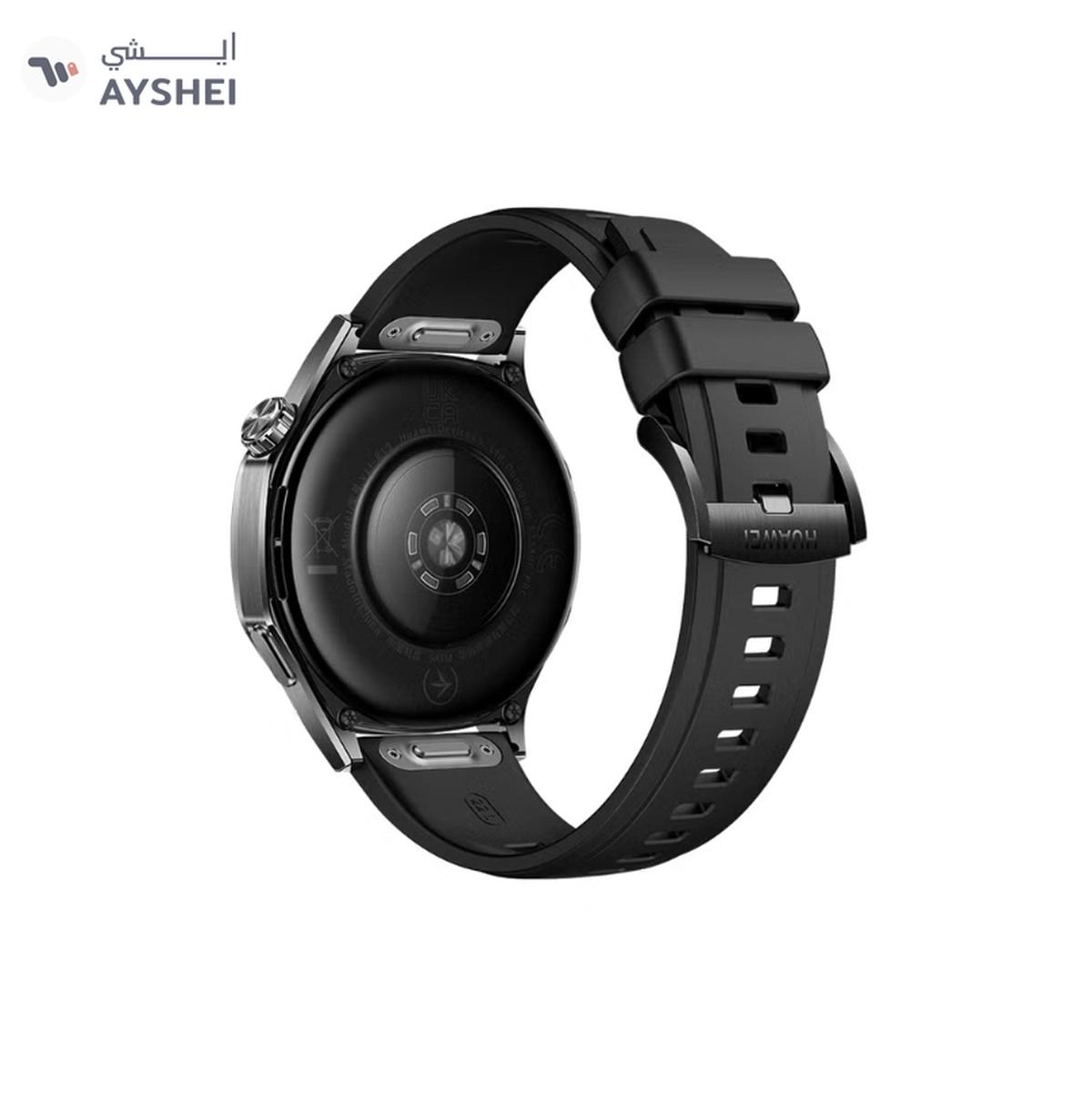 Huawei Watch GT 5 46mm Smartwatch, up to 14 Days Battery Life, All-new Running and Cycling Experience, Sharp-Edged Design Watch, Health Tracking, Compatible with iOS and Android - Fluoroelastomer Strap Black-2-2