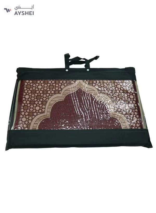 Yuwell Foldable Prayer Mat with Back Support & Carrying Bag, 2-in-1 Prayer Rug Sajadah, Anti-Slip Islamic Salah Mat 110×60CM for Men & Women, Portable Ramadan & Eid Gift Maroon