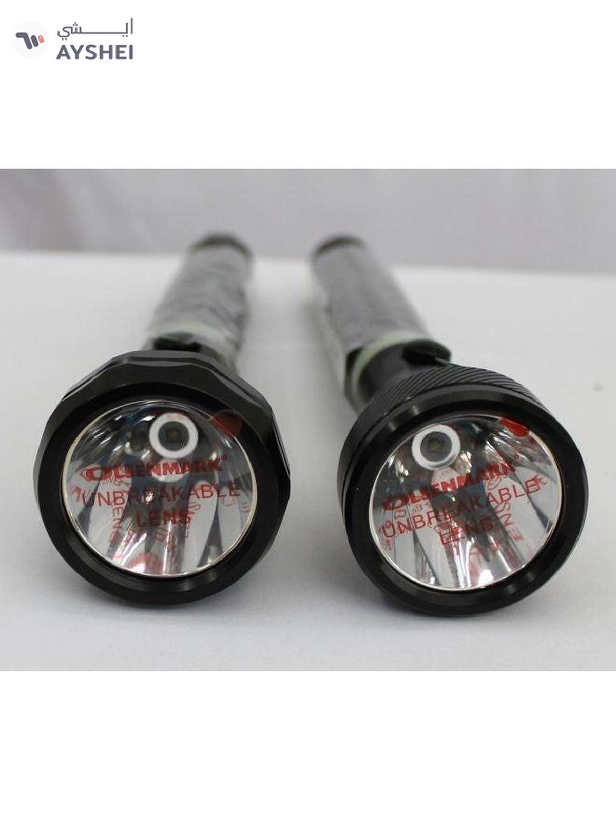 Olsenmark 2-Piece 2-In-1 Rechargeable LED Flashlights Black 242mm-0-portrait