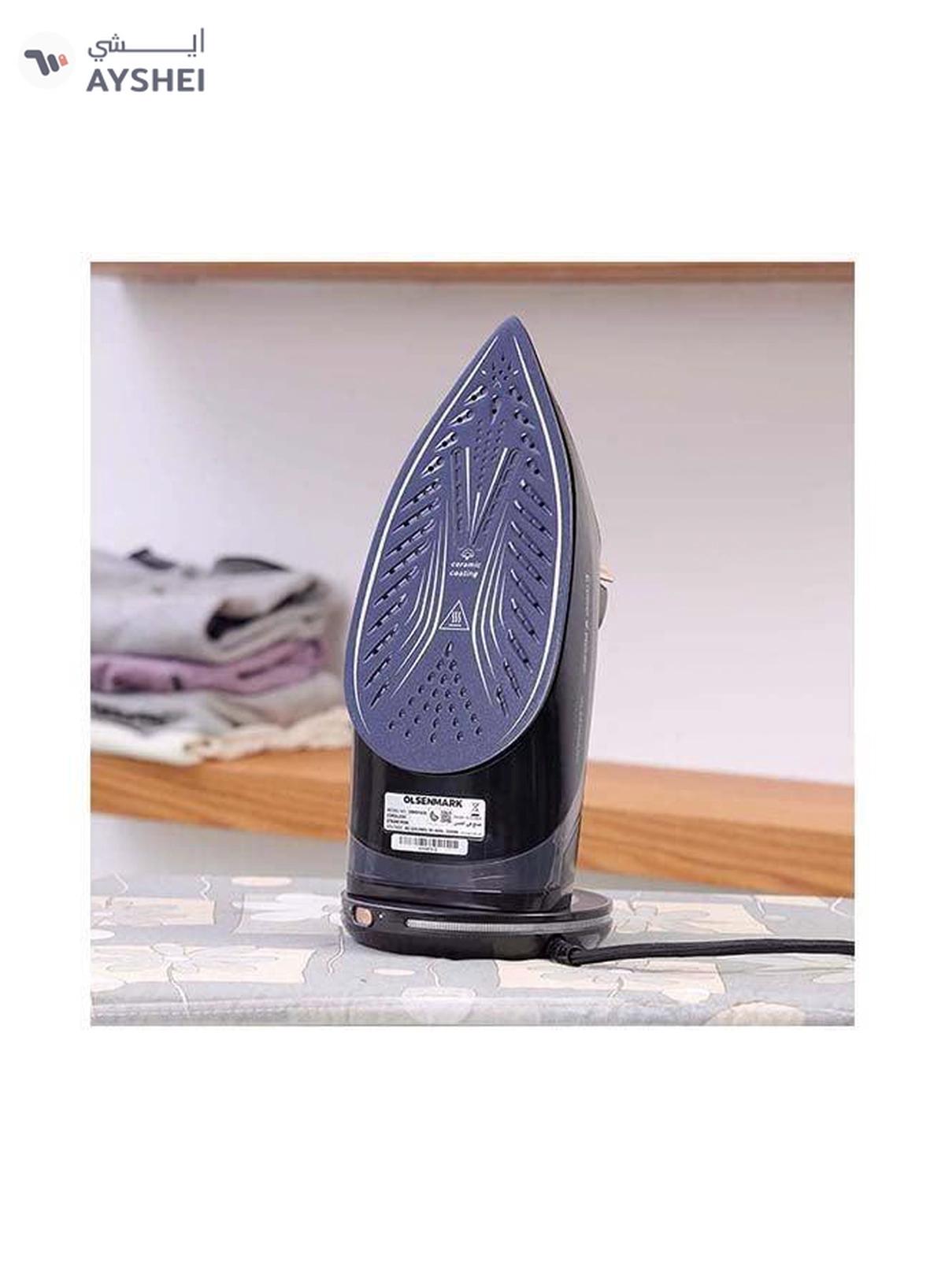 Olsenmark Corded And Cordless Steam Iron With 420ml Water Tank 2200.0 W OMSI1839 black-0-portrait