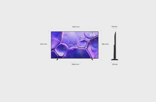 Samsung 65 Inch Crystal UHD TV, U8000F, 4K, Crystal Processor 4K, MetalStream Design, Knox Security, Endless Free Content, Smart TV, UA65U8000FUXZN (2025 - UAE Version) U8000F BLACK