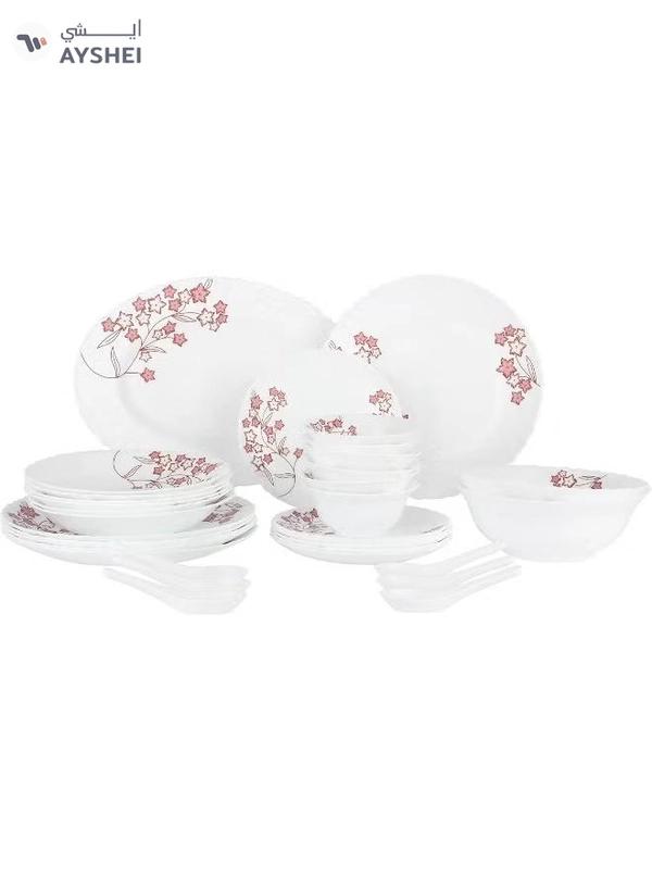 DELCASA 33 Pieces Opalware Dinner Set