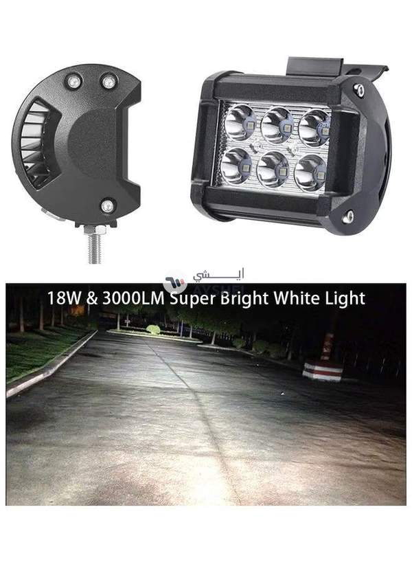 Generic 2-Piece 18W Car Work Light Bar 6000K Lighting For Jeeps
