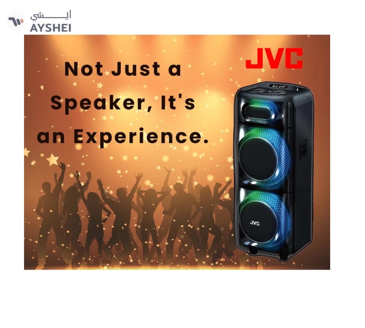 JVC Portable Bluetooth Party Speaker /2000W PMPO Output/ 10"*2 Speaker/8000 mAh Power Battery with Wireless Microphone and Remote control-XS-N178 XS-N178 Black-3-3