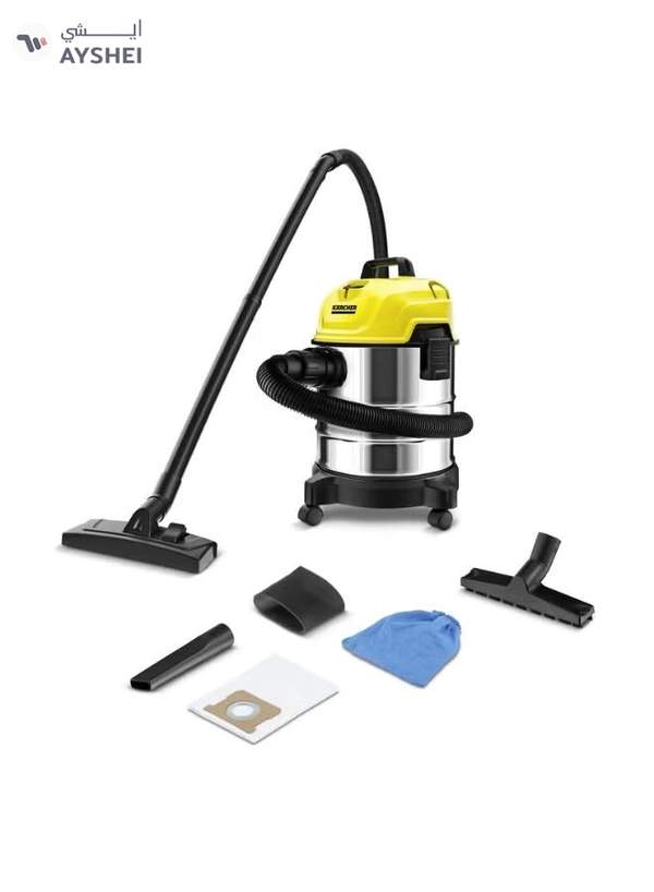 KARCHER WD 1 s Classic Wet And Dry Vacuum Cleaner, 18L Stainless Steel Tank, 1300W, Blower Function 200 W 10983240