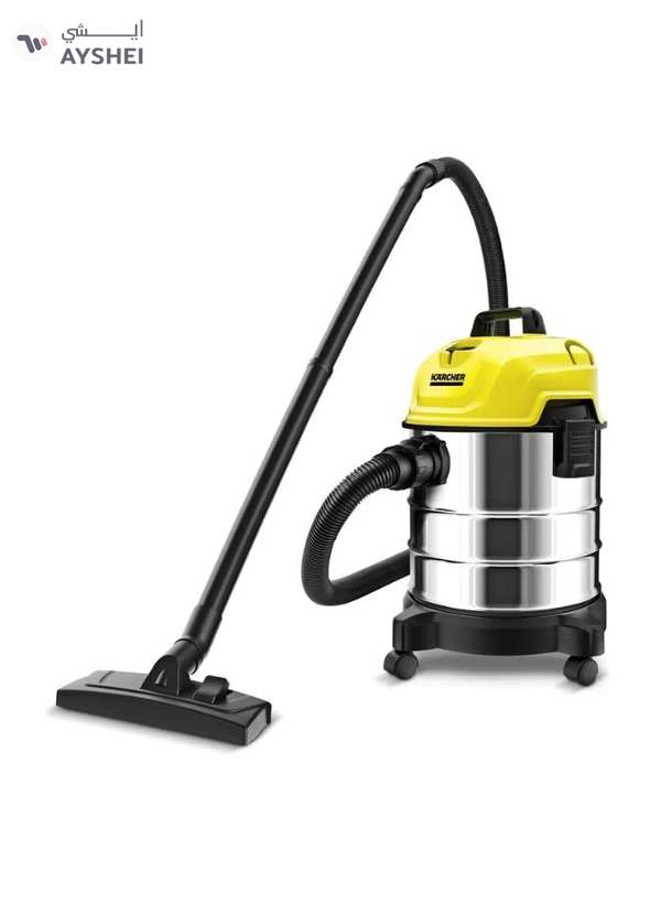 KARCHER WD 1 s Classic Wet And Dry Vacuum Cleaner, 18L Stainless Steel Tank, 1300W, Blower Function 200 W 10983240
