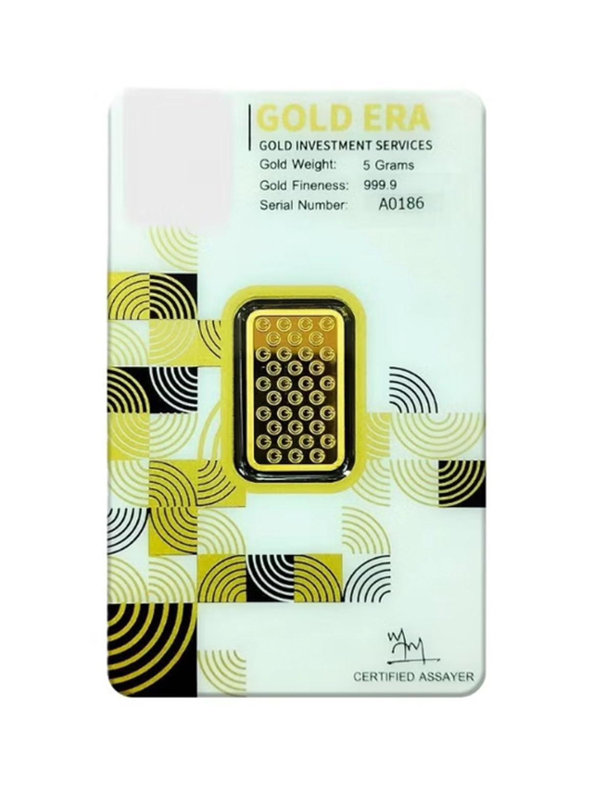 Gold Era 24K (999.9) 5G Gold Bar - Variable Design-2-2