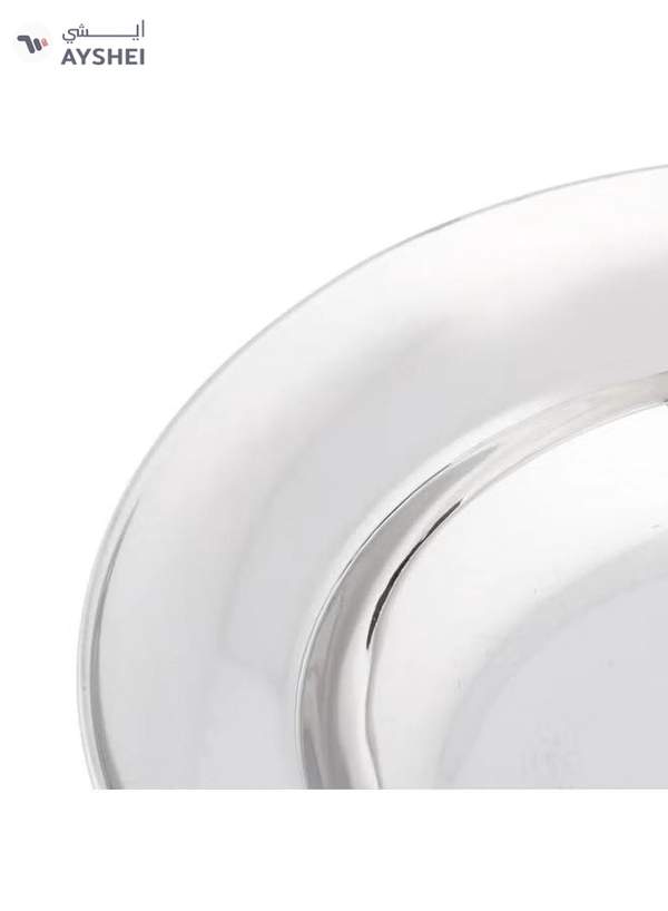 DELCASA Double Deep Soup Plate Steel Serving Plate DC2127 Dishwasher Safe