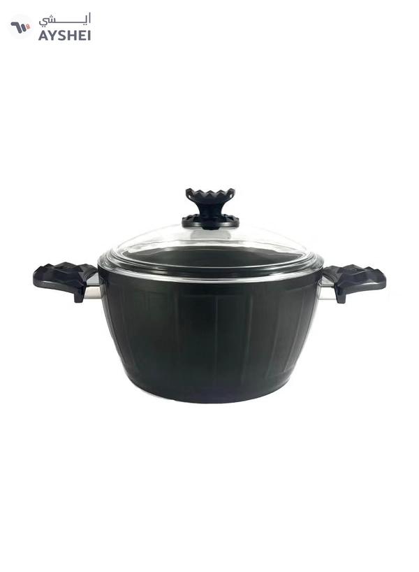 Homemaker 9-Piece Farah Cookware Set - Tempered Glass Lids - 3 Deep Pots - 1 Low Pot - 1 Frypan - Non-Stick Ceramic Surface - PFOA Free - Green