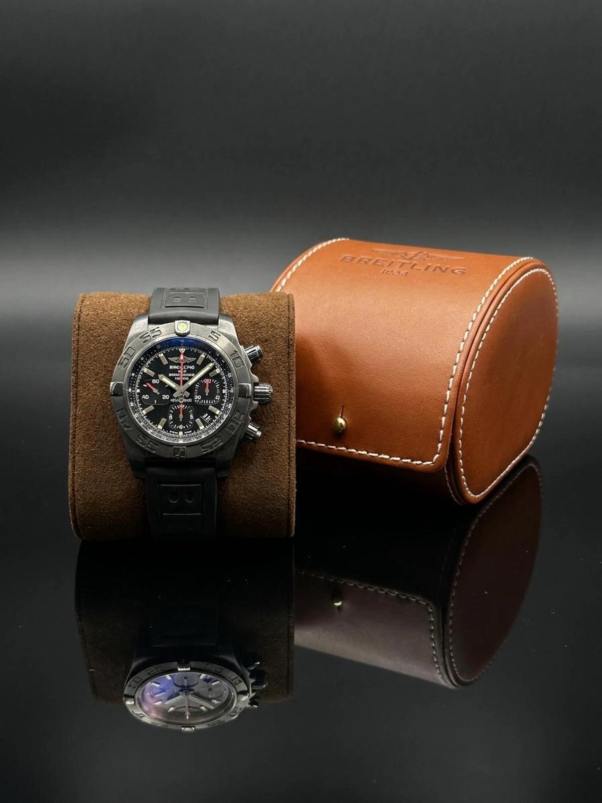 Breitling Chronomat 44 Blacksteel FULL SET - GOOD CONDITION/TOP ZUSTAND-0-portrait