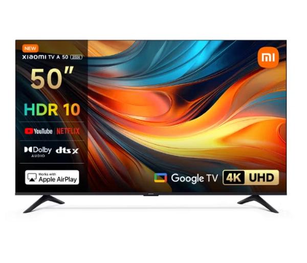 Xiaomi TV A 50 2026 Google TV™, 4K UHD image quality Dolby Audio & DTS:X, Metallic design, Game Boost mode 120Hz L50MB-AME Black