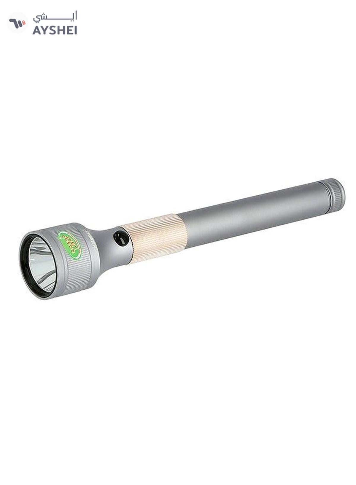 Olsenmark Rechargeable LED Handheld Flashlight Torch Grey-0-0
