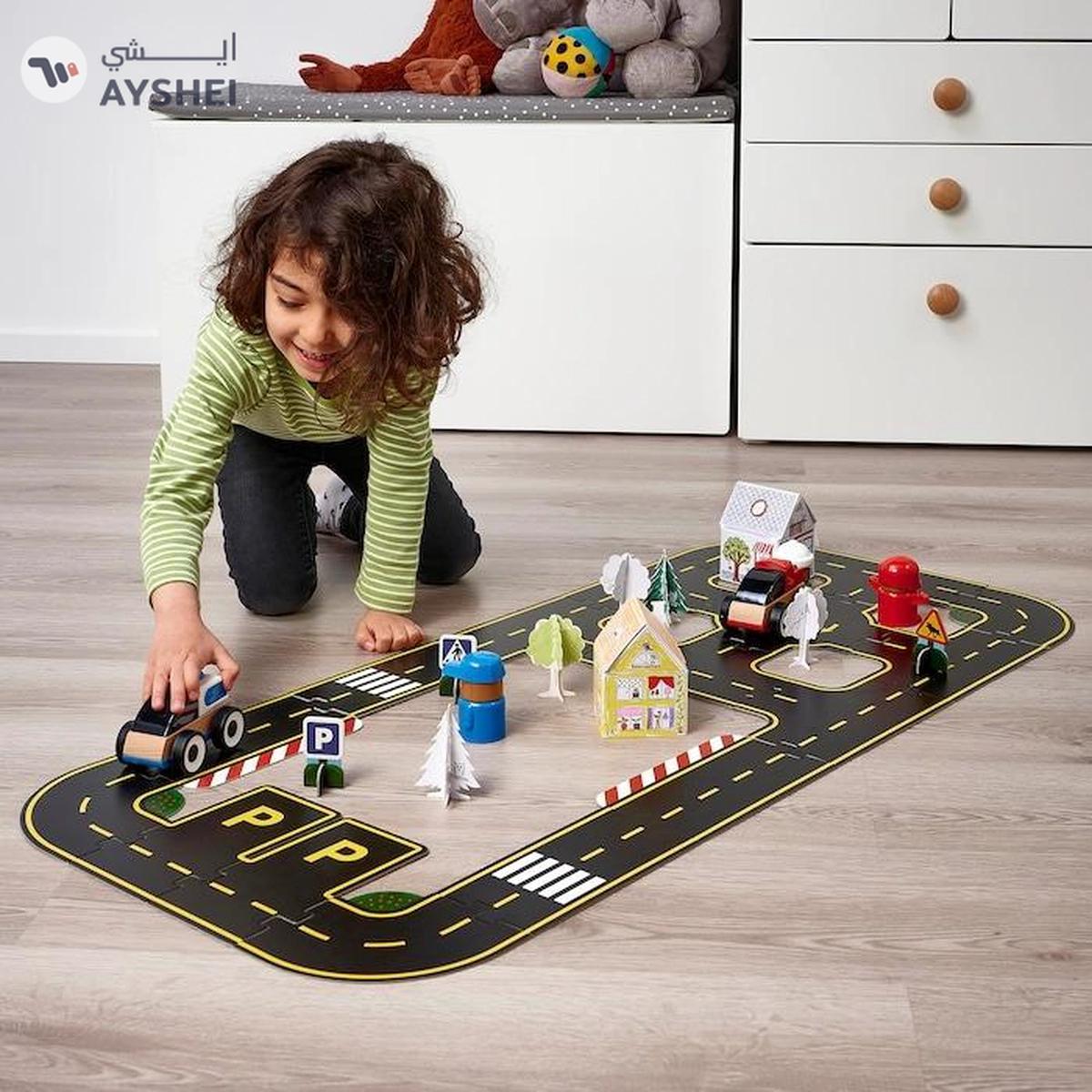 IKEA RÄVUNGE 23-Piece Car Track Set – Exciting & Creative Playset for Kids' Car Racing Adventures-3-3