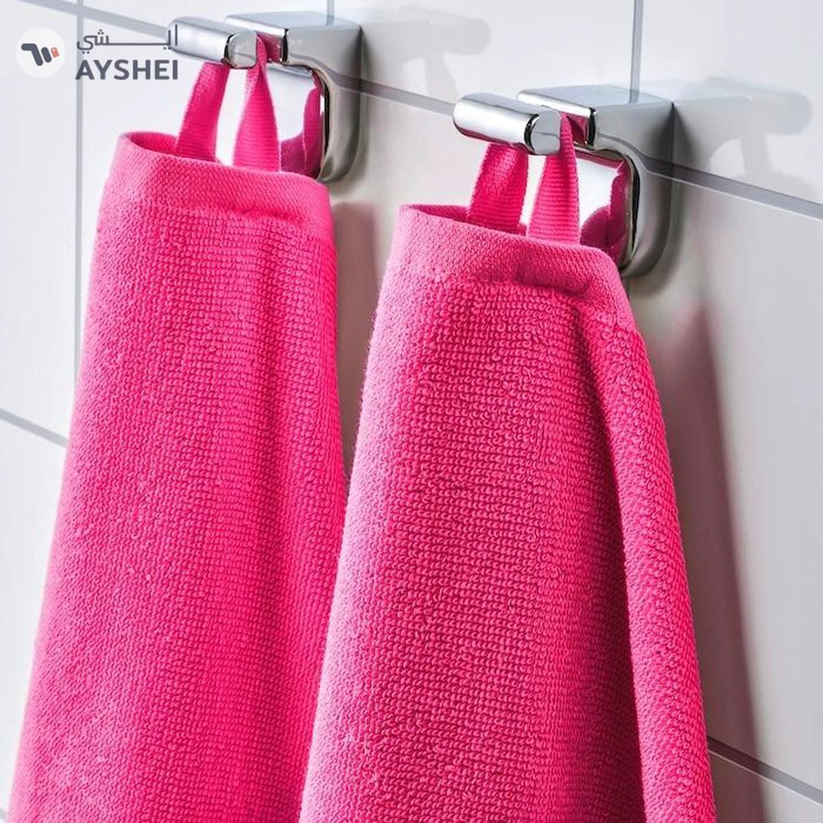 IKEA VÅGSJÖN Hand Towel, Bright Pink, 40x70 cm -1-portrait