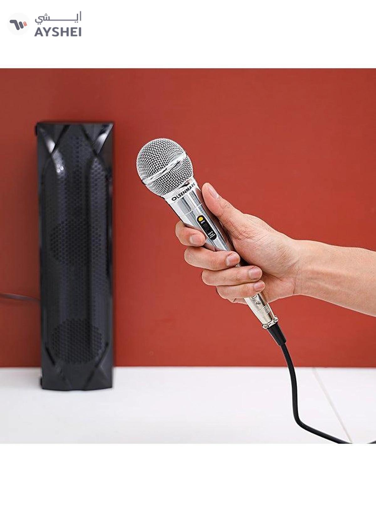 Olsenmark Dynamic and Professional Wired Microphone with Metal Body, Echo, Sharp Sensitivity -1-1