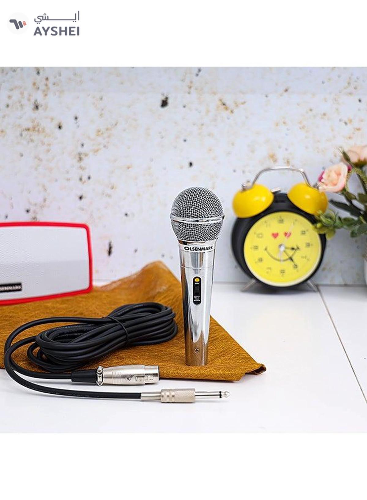 Olsenmark Dynamic and Professional Wired Microphone with Metal Body, Echo, Sharp Sensitivity -1-portrait