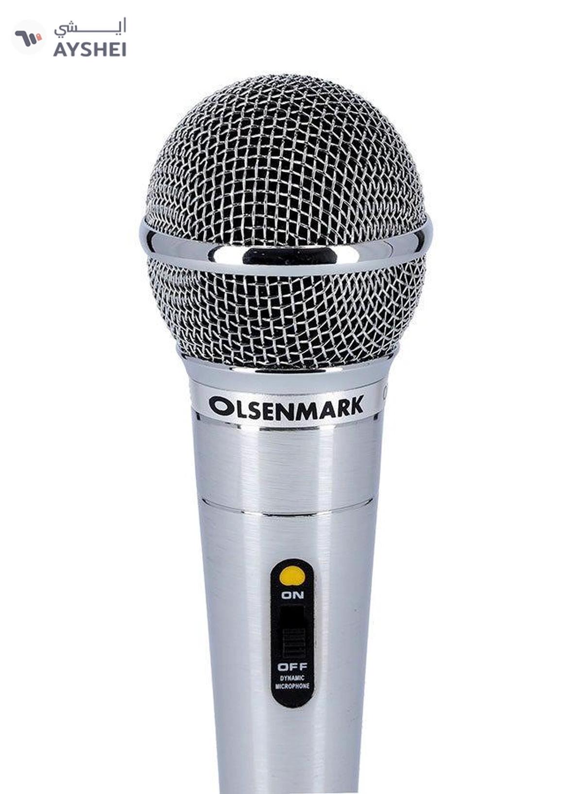 Olsenmark Dynamic and Professional Wired Microphone with Metal Body, Echo, Sharp Sensitivity -6-6