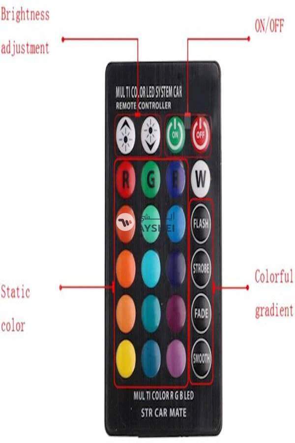 Generic T10 5050 RGB Remote Control Car Led Bulb 6 SMD Multi color W5W 501 Side Light Bulbs Crystal Lamp