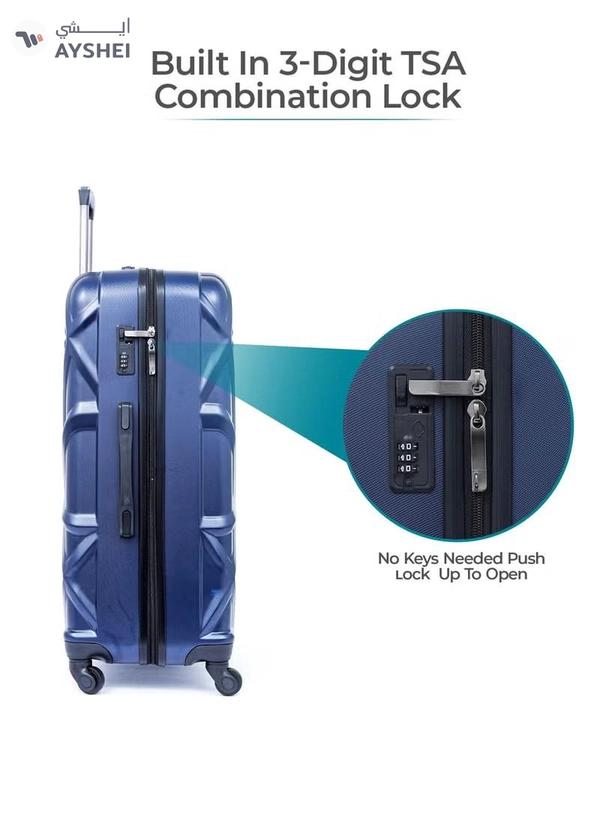 PARAJOHN Matrix Cabin Size 20-Inch ABS Lightweight Hardshell Luggage Trolley | carrying10kg 4-Wheel Spinner Suitcase navy
