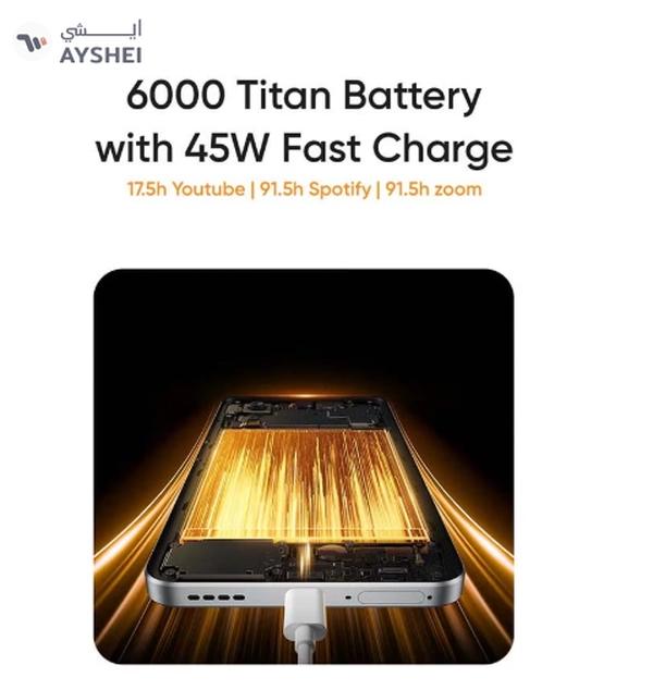 Realme 14 5G Dual SIM Storm Titanium 12GB RAM 256GB - Middle East Version