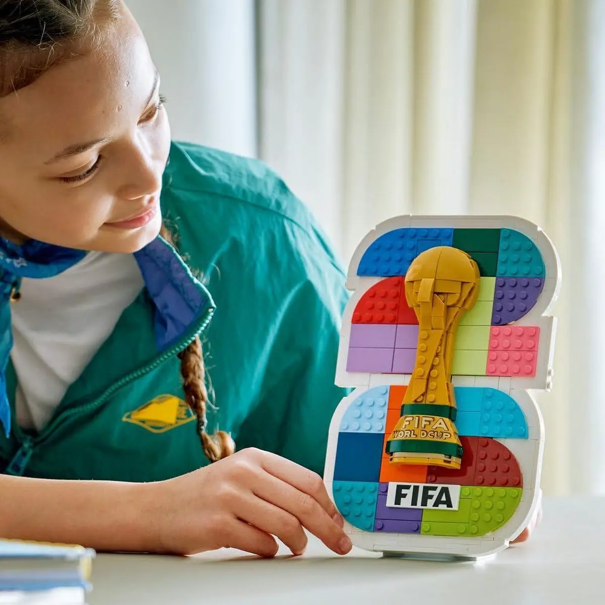 LEGO Editions FIFA World Cup 2026 Official Emblem Toy - 3D Display Model Kit w/Trophy-3-3