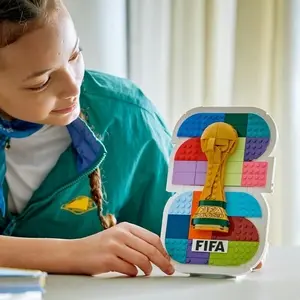 LEGO Editions FIFA World Cup 2026 Official Emblem Toy - 3D Display Model Kit w/Trophy