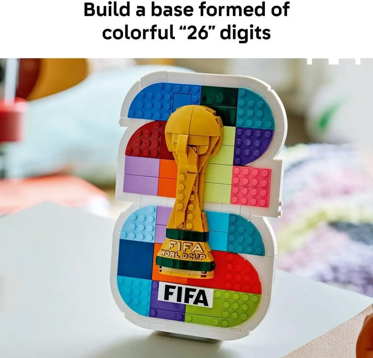 LEGO Editions FIFA World Cup 2026 Official Emblem Toy - 3D Display Model Kit w/Trophy-4-4