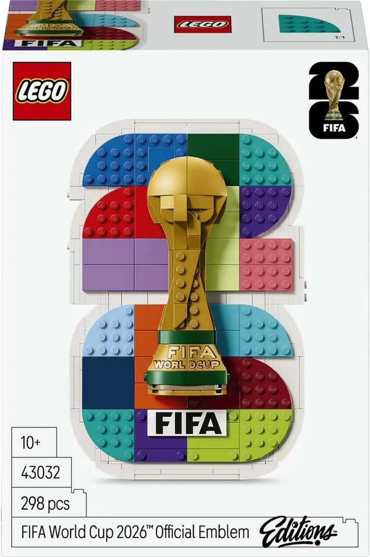 LEGO Editions FIFA World Cup 2026 Official Emblem Toy - 3D Display Model Kit w/Trophy-2-2