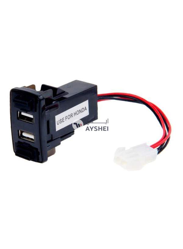 Generic 2 Ports USB Car Charger Adapter For Honda Cars multicolor