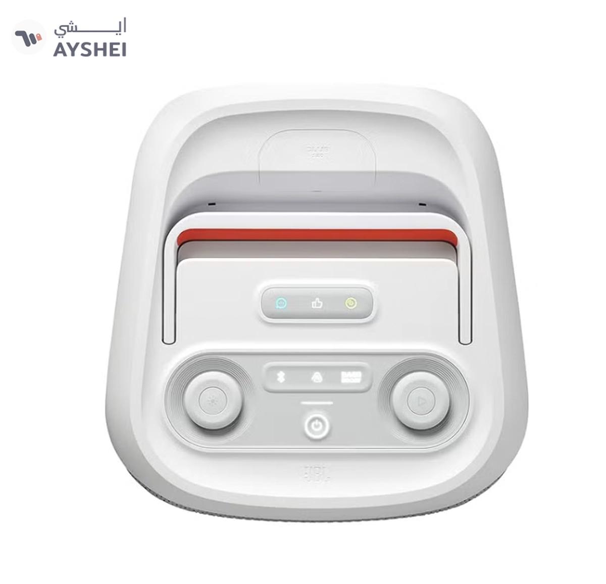 JBL PartyBox Club 120 - Portable Party Speaker with Foldable Handle, Powerful Pro Sound, Futuristic lightshow, Up to 12 Hours of Play time, Splash Proof, Dual Mic & Guitar Inputs JBLPBCLUB120SWUK White-1-landscape