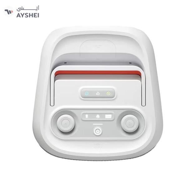 JBL PartyBox Club 120 - Portable Party Speaker with Foldable Handle, Powerful Pro Sound, Futuristic lightshow, Up to 12 Hours of Play time, Splash Proof, Dual Mic & Guitar Inputs JBLPBCLUB120SWUK White