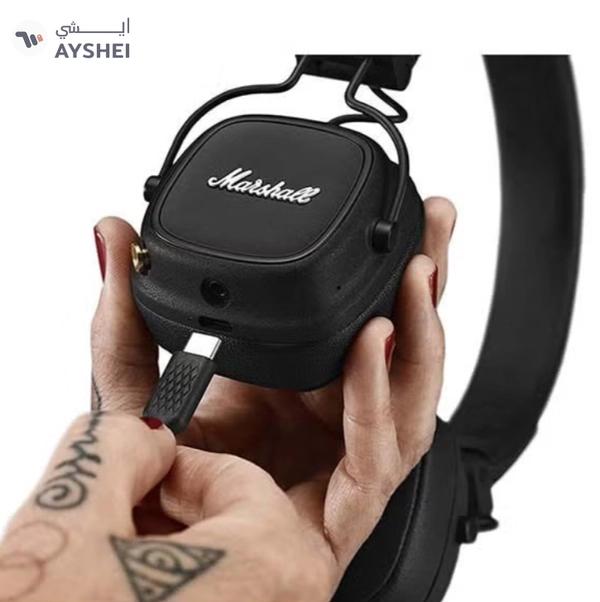 Marshall Major IV Foldable Bluetooth Wired/Wireless 80+ Hours of Playtime Headphones Black