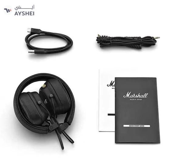 Marshall Major IV Foldable Bluetooth Wired/Wireless 80+ Hours of Playtime Headphones Black
