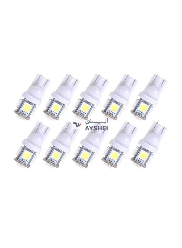 Generic 10-Piece T10 3W 5500K SMD 5630 5 LED Car Clearance Lights