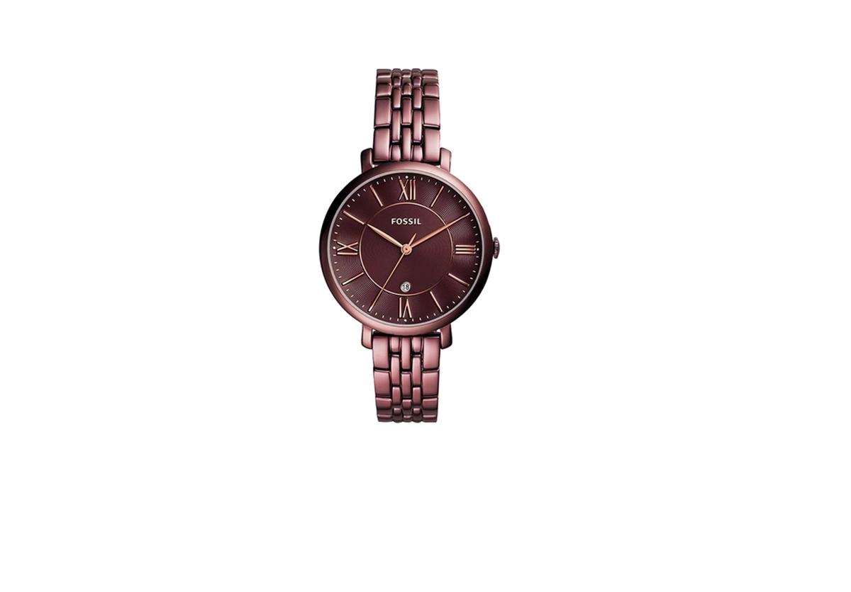 Fossil Women's Stainless Steel Analog Wrist Watch ES4100 - 26 mm - Red-0-landscape