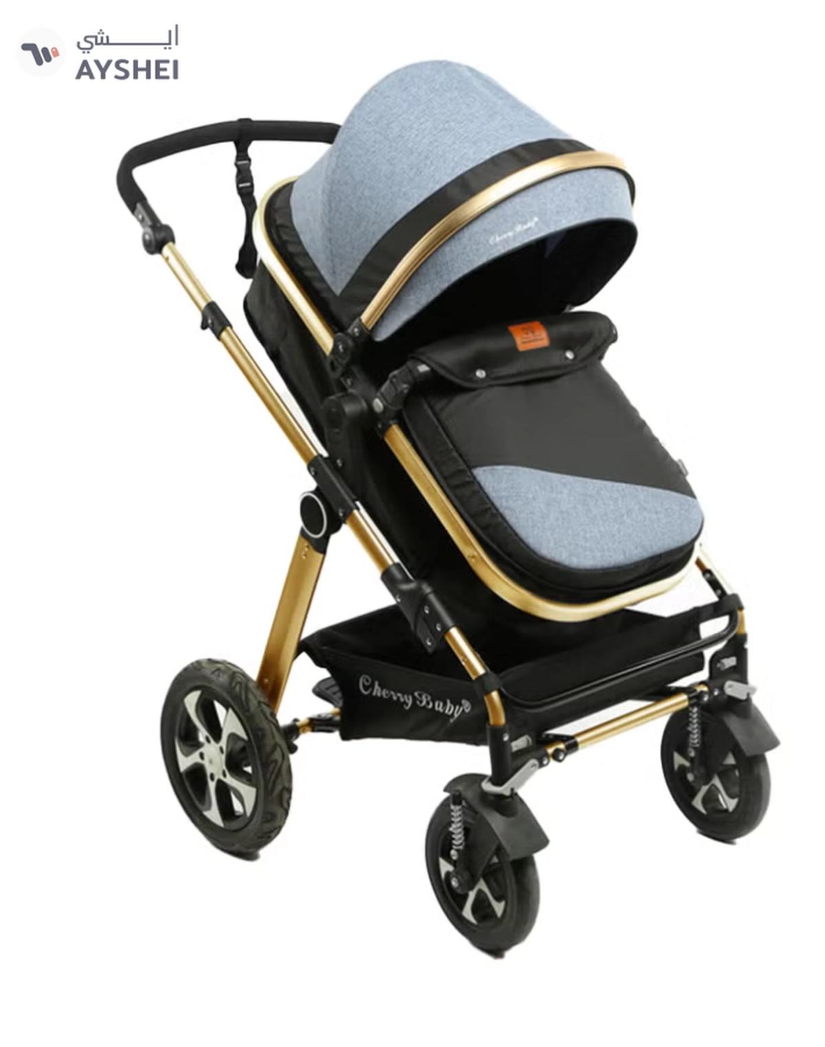 Kiddoz Baby Single Stroller - Blue-0-portrait