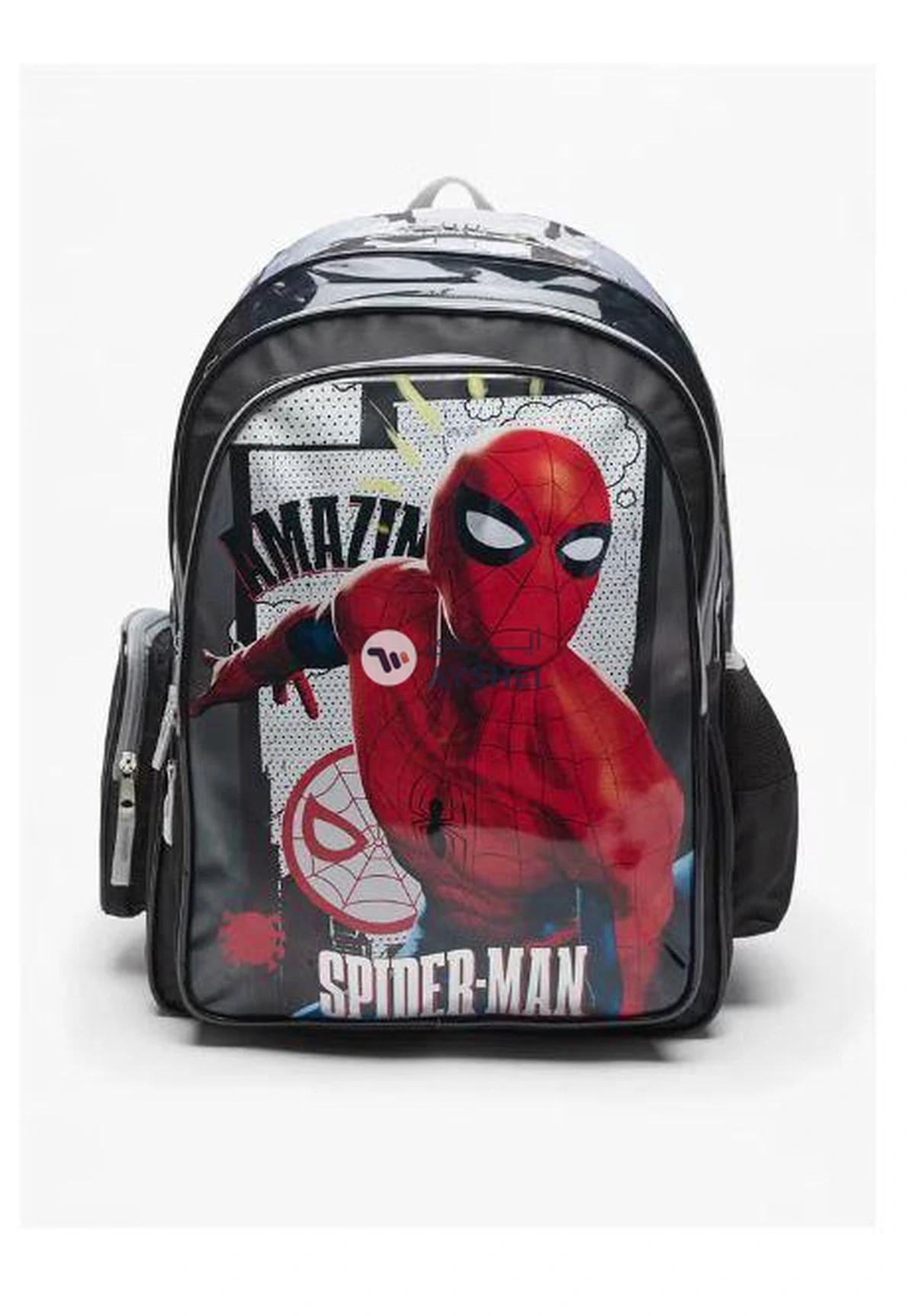 MARVEL Spider-Man Print Backpack With Adjustable Shoulder Straps And Zip Closure - 46x34x23 Cm-0-0