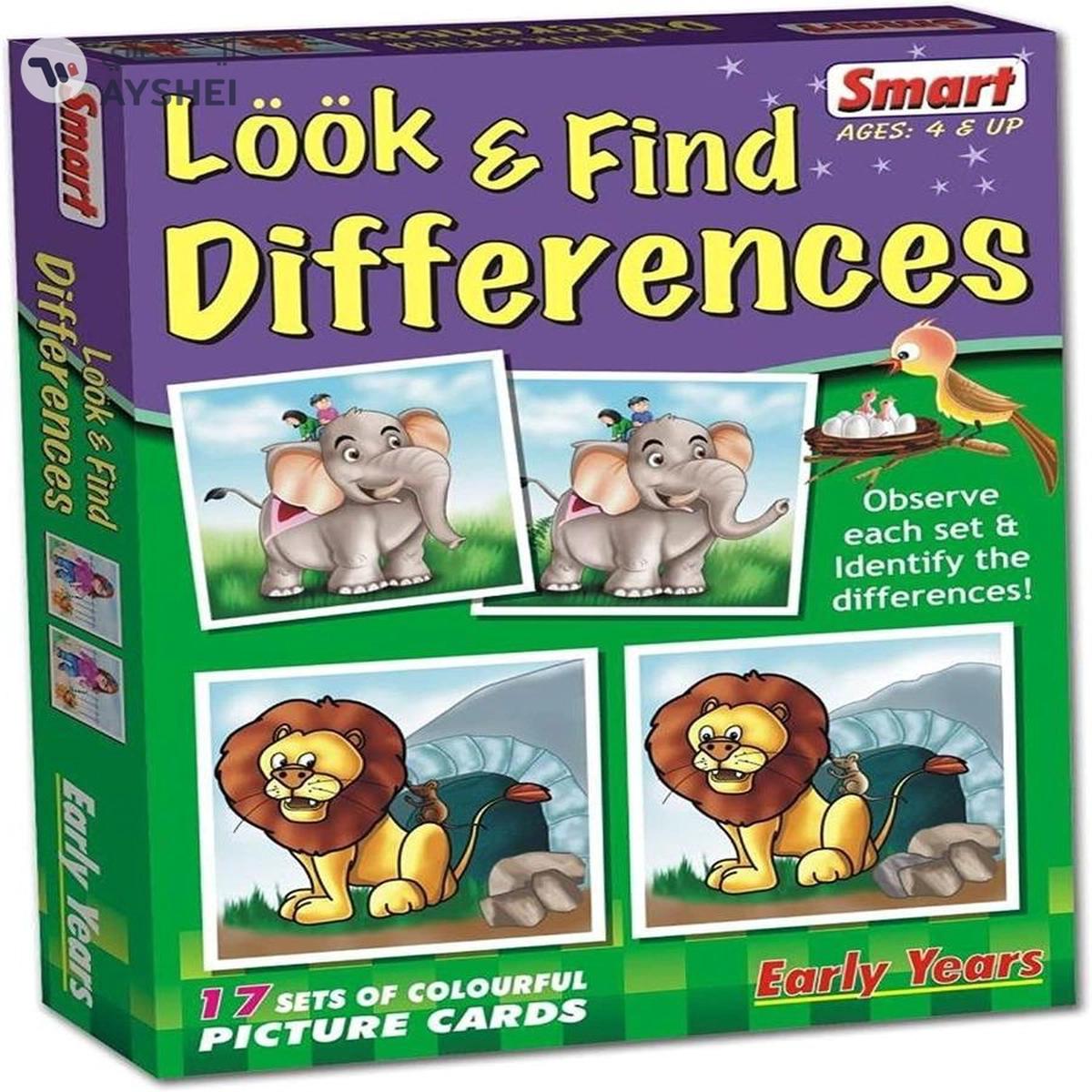 Smart LOOK AND FIND THE DIFFERENCES Jigsaw Puzzle Educational Toys - for Girls, Boys Toddlers and Kids-0-portrait
