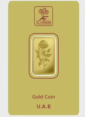 24K Gold Bar 5 gram Gold Bar Al Fardan UAE (999.9% Pure Gold) - Variable Design