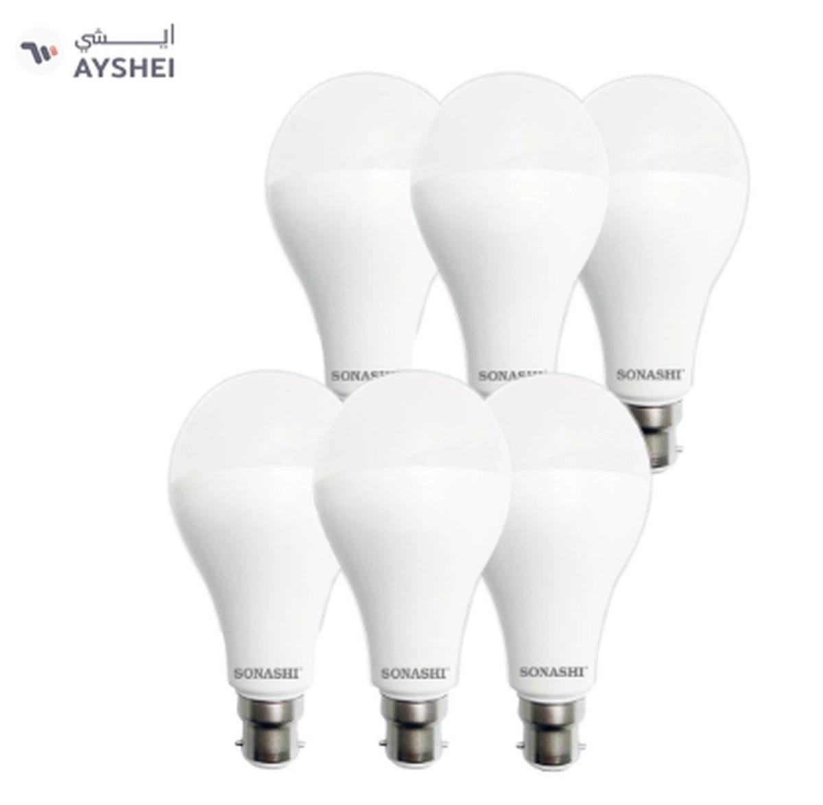 Sonashi Pack of 6 LED Bulb 15W (B22) Pin Type SLB-015-0-landscape