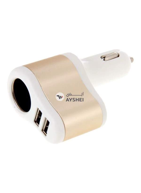 Generic Multi-Functional Car Charger Gold