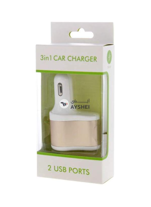 Generic Multi-Functional Car Charger Gold